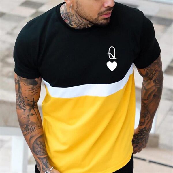 2022-Summer-Men-s-T-shirt-3D-Men-s-Street-Style-Round-Neck-T-Shirt-Fashion-2 2023夏季男士T恤3D男士街头风格圆领T恤时尚扑克印花短袖斑马条纹超大上衣