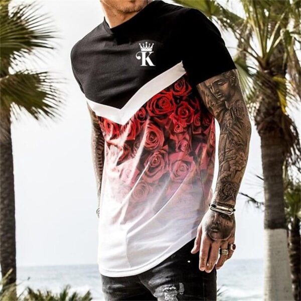 2022-Summer-Men-s-T-shirt-3D-Men-s-Street-Style-Round-Neck-T-Shirt-Fashion-3 2023夏季男士T恤3D男士街头风格圆领T恤时尚扑克印花短袖斑马条纹超大上衣