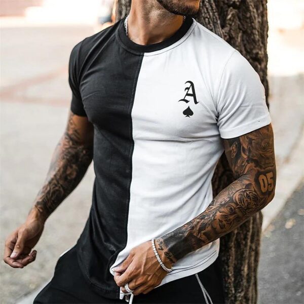 2022-Summer-Men-s-T-shirt-3D-Men-s-Street-Style-Round-Neck-T-Shirt-Fashion 2023夏季男士T恤3D男士街头风格圆领T恤时尚扑克印花短袖斑马条纹超大上衣