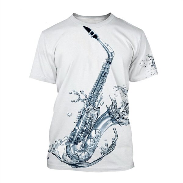 Classic-Men-s-T-shirt-Summer-Music-Saxophone-Pattern-Print-High-Quality-Wear-Everyday-Casual-Blouse-1 2023爱潮牌经典男士T恤夏季音乐萨克斯图案印花-高品质穿着日常休闲衬衫宽松男士T恤