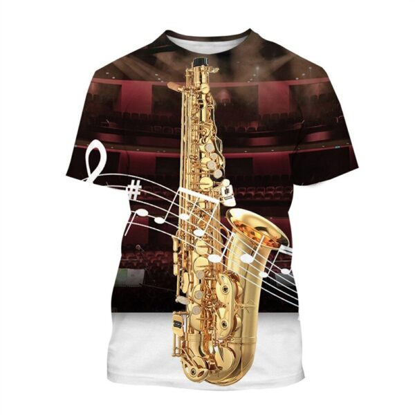 Classic-Men-s-T-shirt-Summer-Music-Saxophone-Pattern-Print-High-Quality-Wear-Everyday-Casual-Blouse-3 2023爱潮牌经典男士T恤夏季音乐萨克斯图案印花-高品质穿着日常休闲衬衫宽松男士T恤