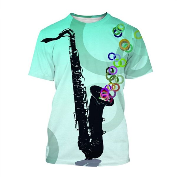 Classic-Men-s-T-shirt-Summer-Music-Saxophone-Pattern-Print-High-Quality-Wear-Everyday-Casual-Blouse-5 2023爱潮牌经典男士T恤夏季音乐萨克斯图案印花-高品质穿着日常休闲衬衫宽松男士T恤