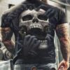 爱潮牌夏日时尚3d最新设计—ICP恐怖骷髅印花男士T恤O领短袖休闲透气宽松潮流街头装